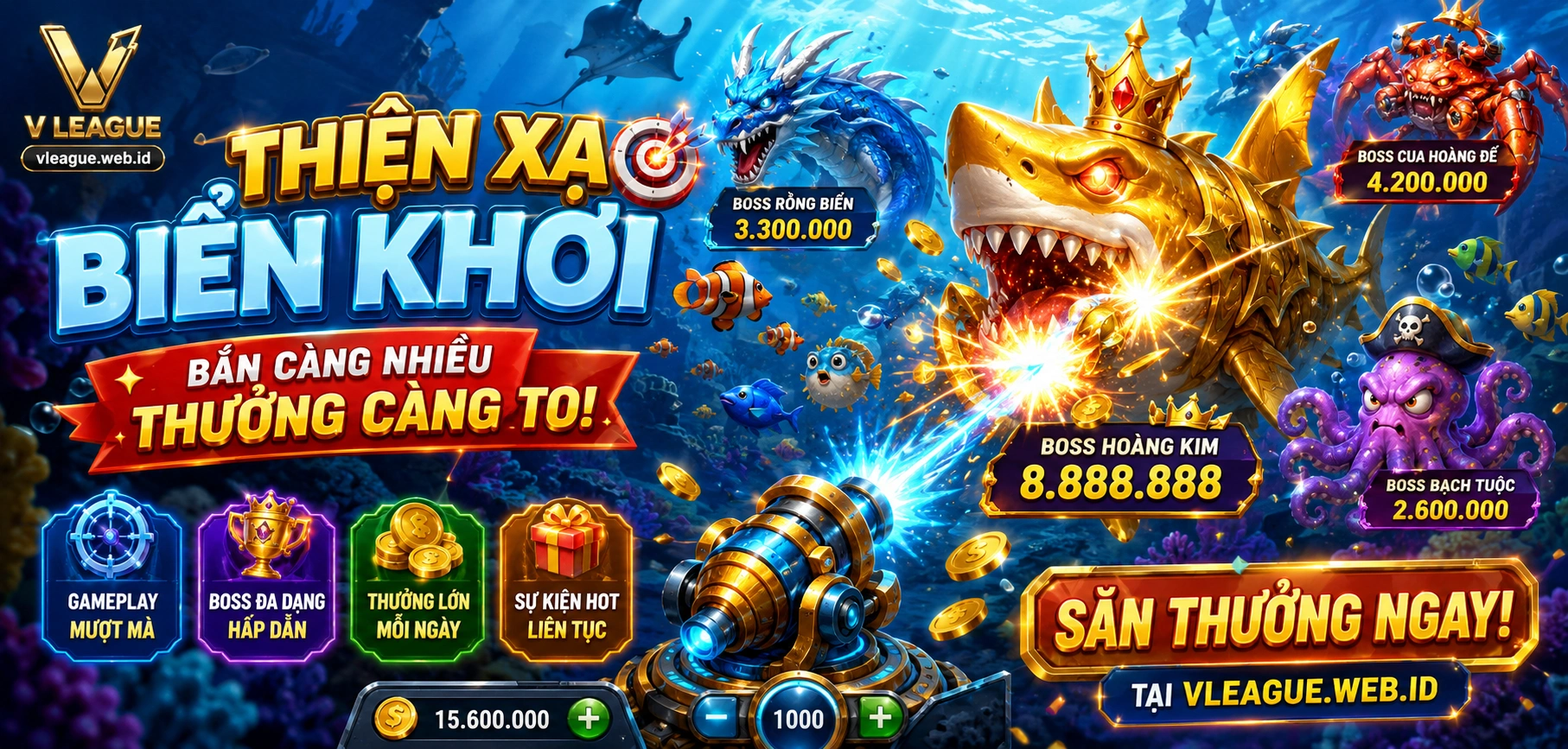 Màn hình bắn cá ăn xu